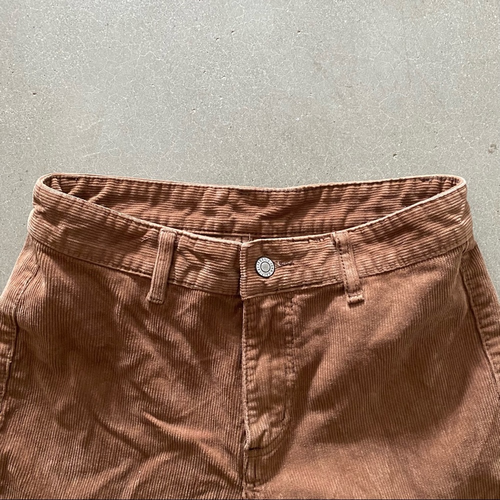brandy brown mid rise flare cords